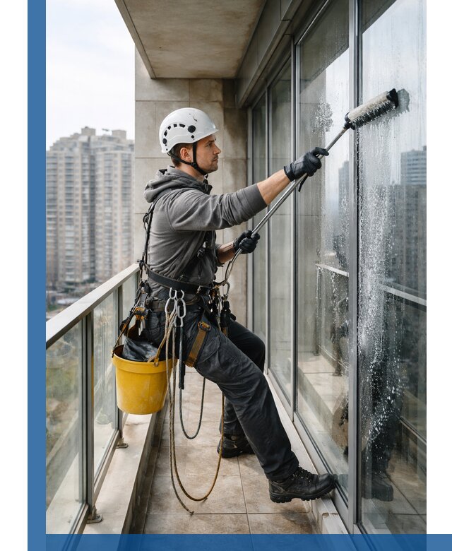 Профессиональная мойка балконного остекления в Кольчугине