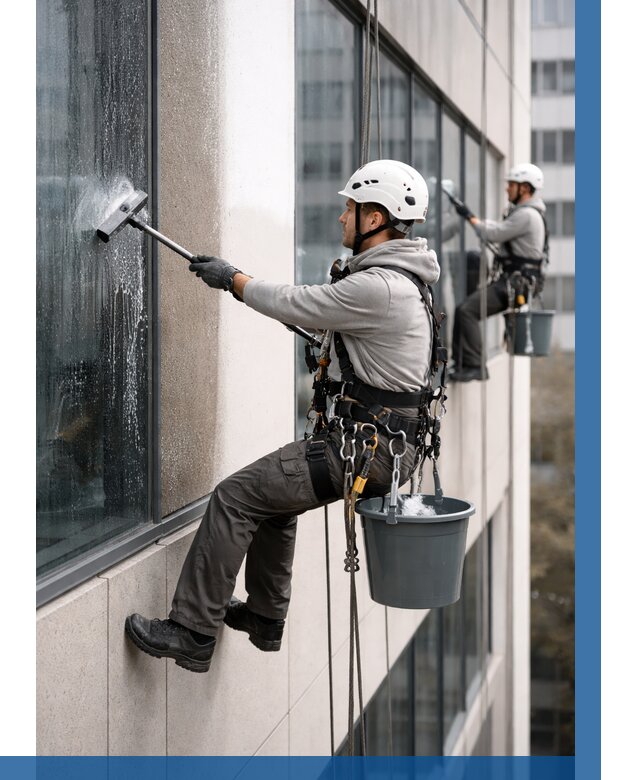 Мойка фасадов зданий в Кольчугине под ключ от 356 р. | ВЫСОТНИК-Кль