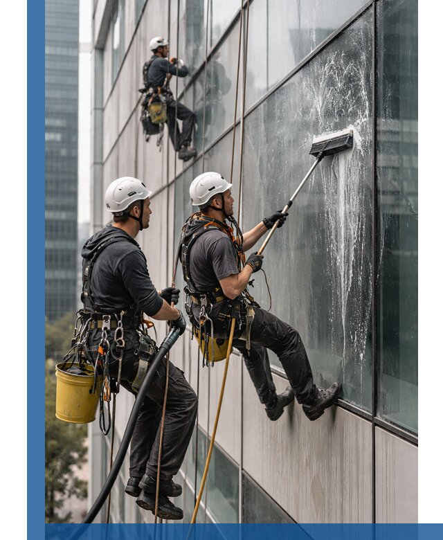 Профессиональная высотная мойка фасадов зданий в Кольчугине