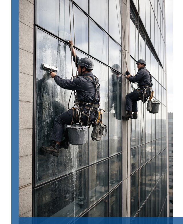 Профессиональная мойка стеклянных фасадов зданий в Кольчугине