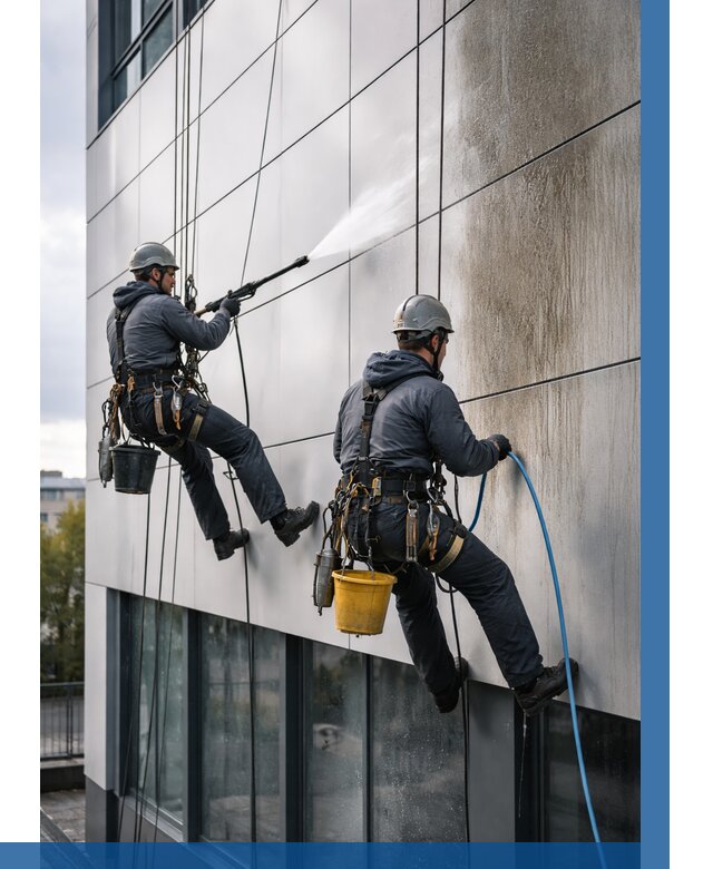 Мойка фасада из композита в Кольчугине по цене от 305 р. | ВЫСОТНИК-Кль