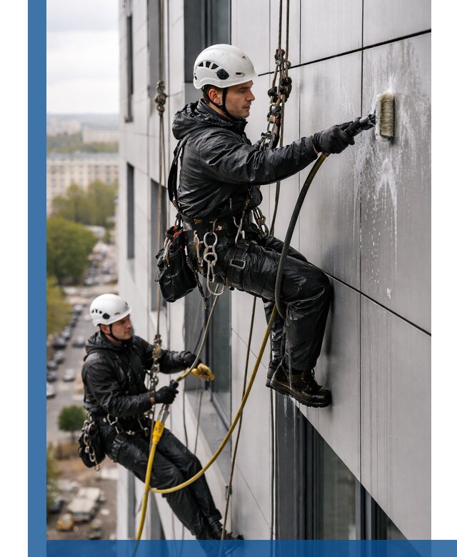 Профессиональная мойка фасада из композита в Кольчугине