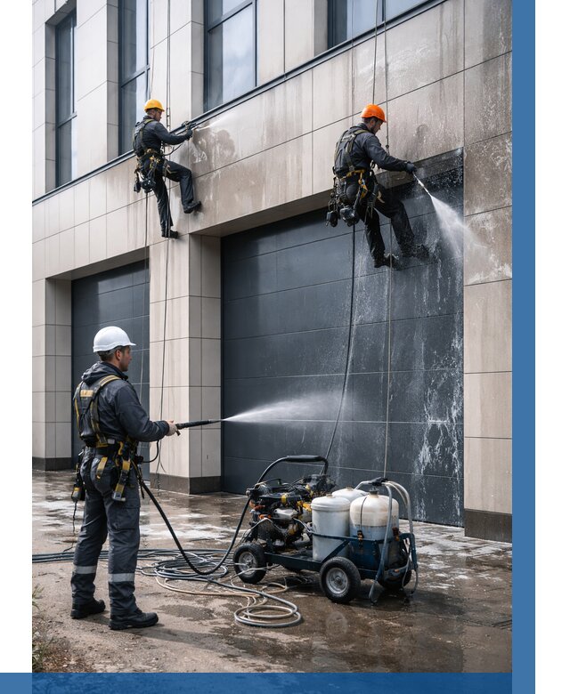 Послестроительная мойка фасада в Кольчугине от 305 р. | ВЫСОТНИК-Кль