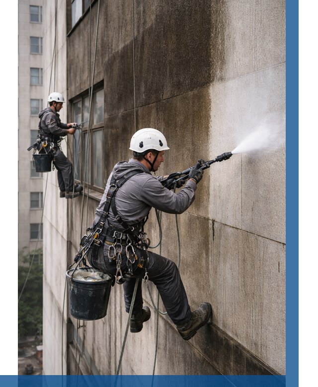 Очистка фасада от копоти в Кольчугине от 254 р. | ВЫСОТНИК-Кль