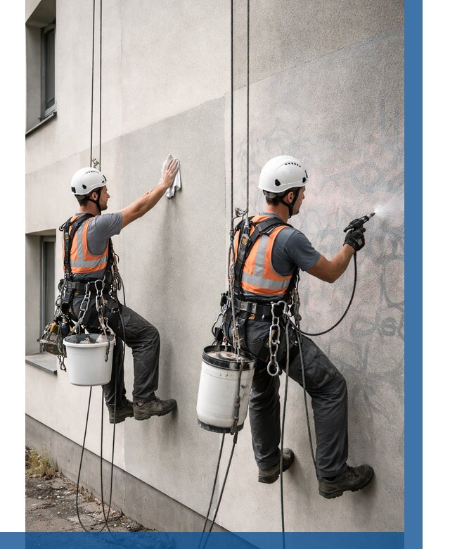 Антиграффити покрытие фасада в Кольчугине от 610 р. | ВЫСОТНИК-Кль