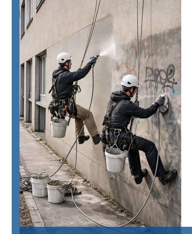 Антиграффити покрытие фасада с защитой от надписей в Кольчугине