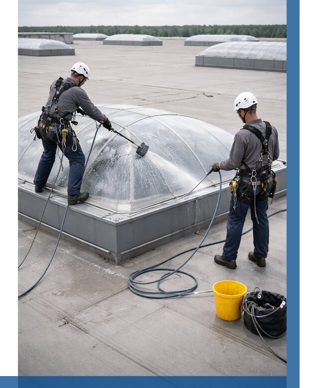 Мойка зенитных фонарей в Кольчугине, заказать от 4577 р. | ВЫСОТНИК-Кль