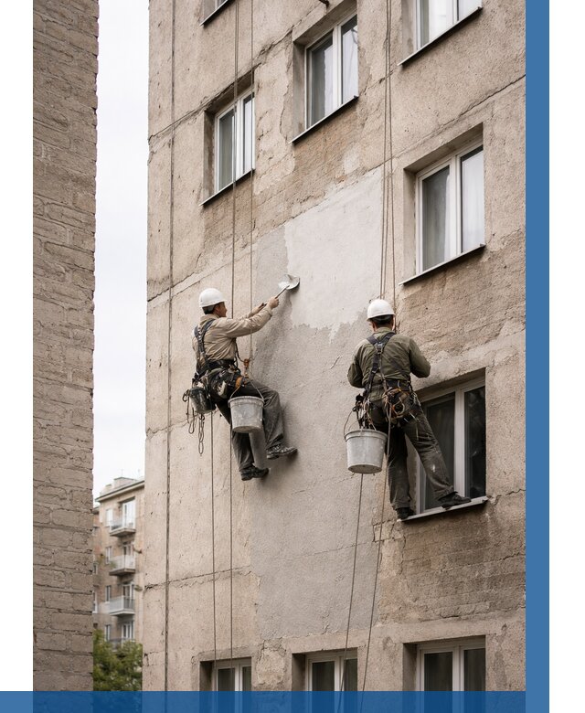 Косметический ремонт фасада в Кольчугине от 1119 р. | ВЫСОТНИК-Кль