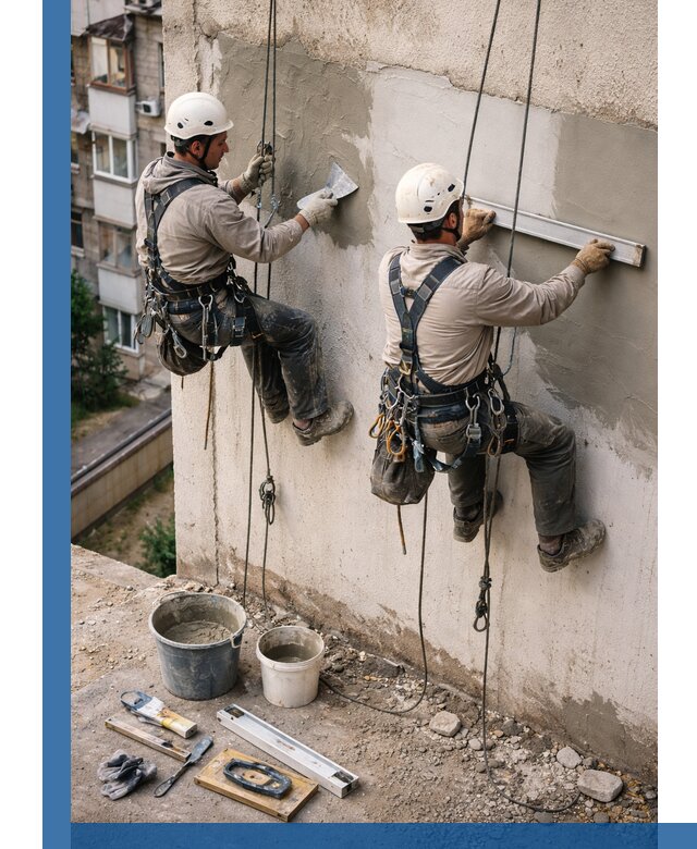 Комплексный ремонт штукатурного фасада с гарантией в Кольчугине