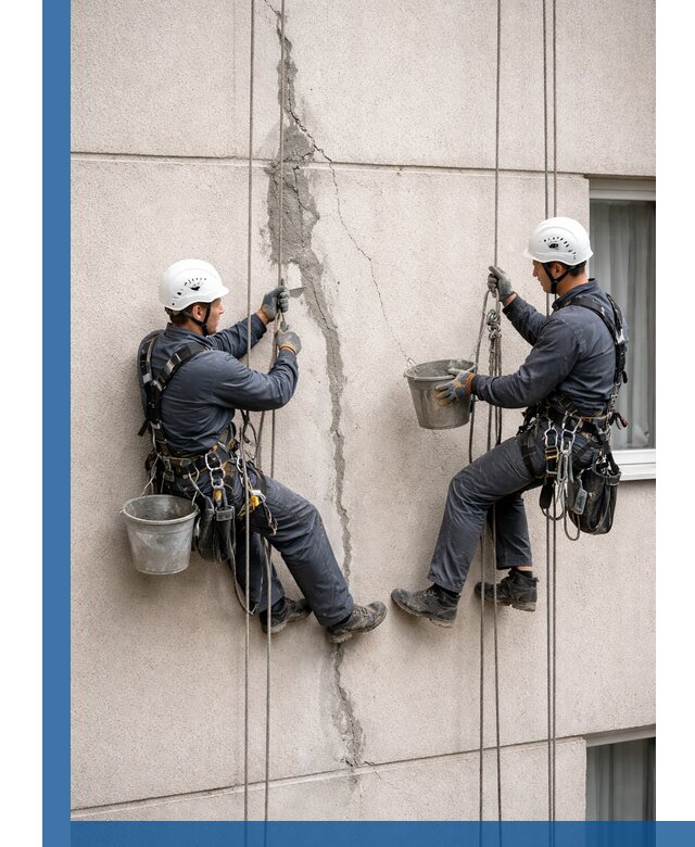 Заделка трещин на фасаде в Кольчугине с гарантийным ремонтом