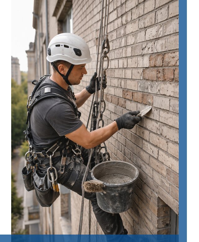 Ремонт кирпичной кладки фасада в Кольчугине от 1831 р. | ВЫСОТНИК-Кль