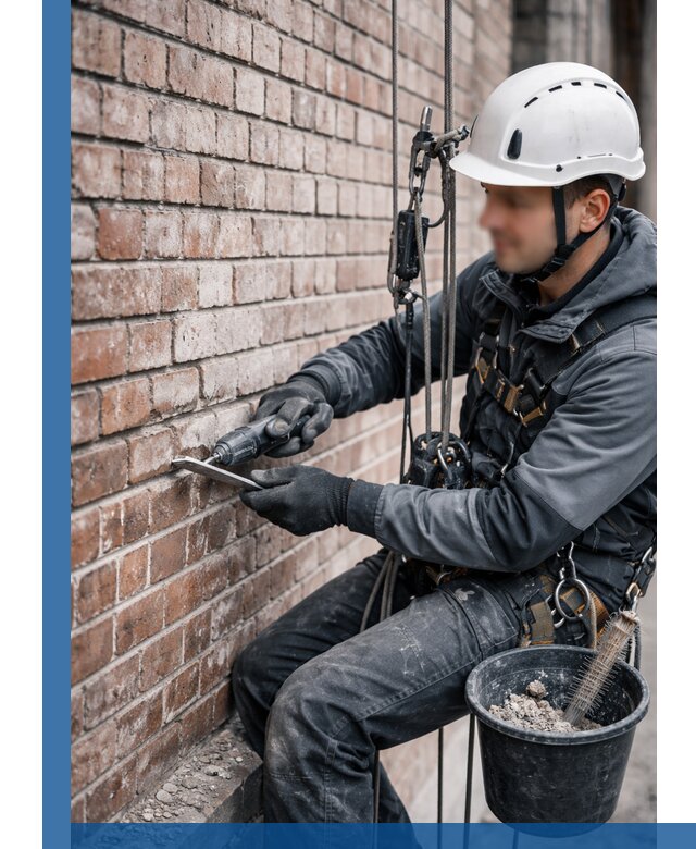 Расшивка кирпичных швов фасадов и стен, ремонт в Кольчугине