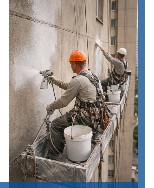 Грунтовка фасада на высоте в Кольчугине от 122 р. | ВЫСОТНИК-Кль