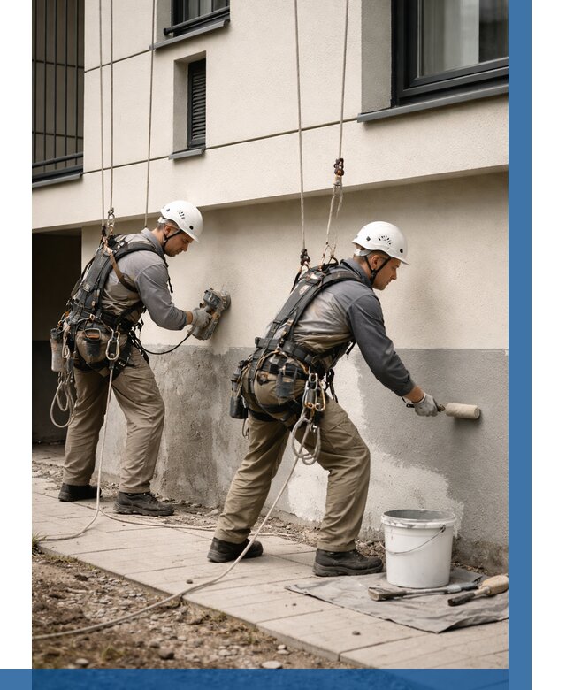 Окраска цоколя здания в Кольчугине от 458 р. под ключ | ВЫСОТНИК-Кль