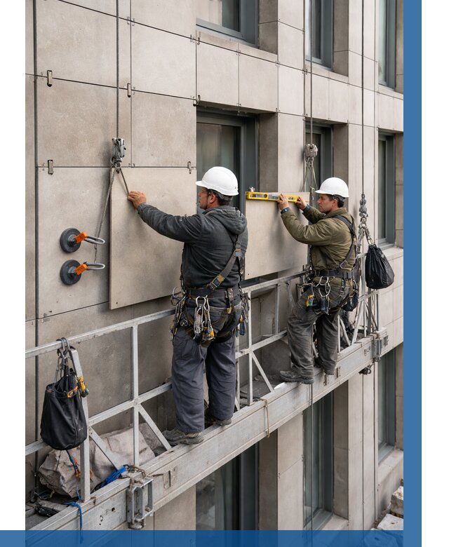 Монтаж керамогранита на фасад в Кольчугине от 2543 р. | ВЫСОТНИК-Кль