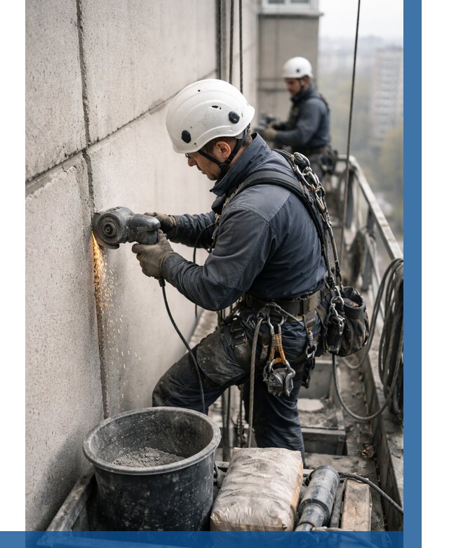 Штробление межпанельных швов в Кольчугине от 1221 р. | ВЫСОТНИК-Кль