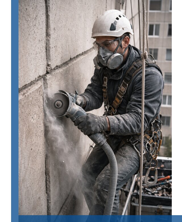 Штробление межпанельных швов в Кольчугине качественно и быстро