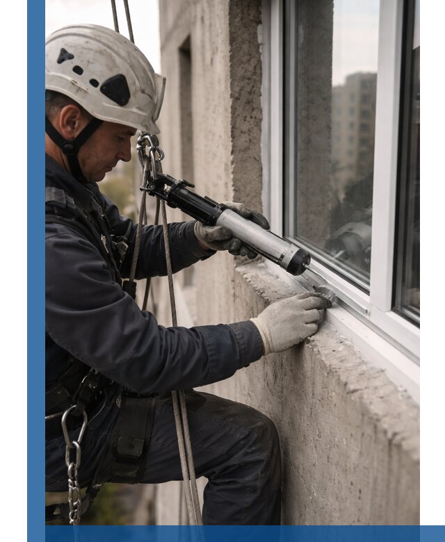 Герметизация оконных швов снаружи в Кольчугине профессионально