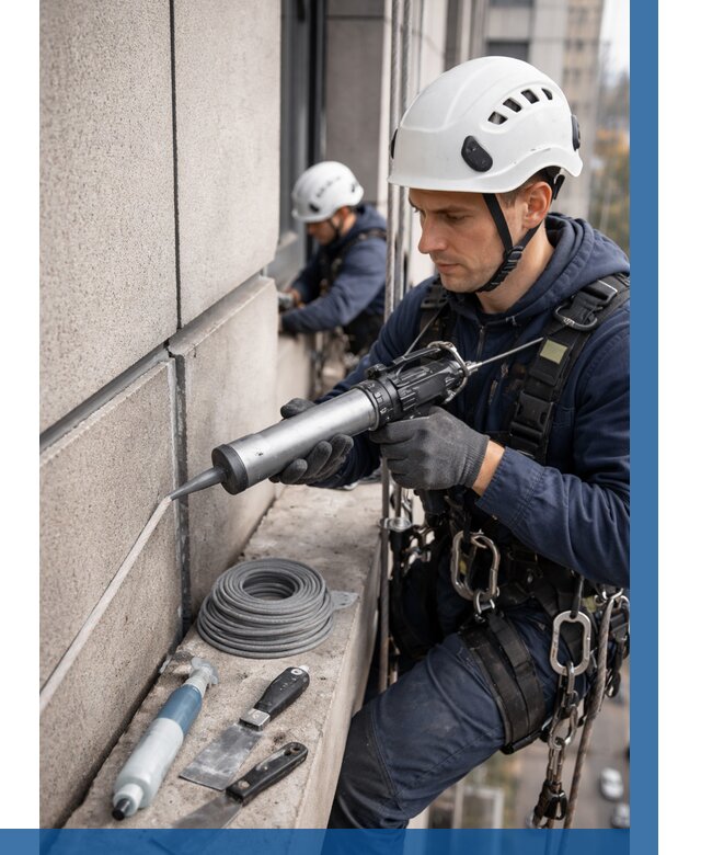 Герметизация деформационных швов фасада в Кольчугине от 712 | ВЫСОТНИК-Кль