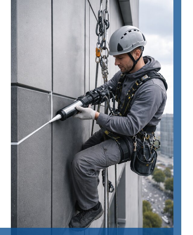 Герметизация стыков фасадных панелей в Кольчугине от 6611 р.| ВЫСОТНИК-Кль