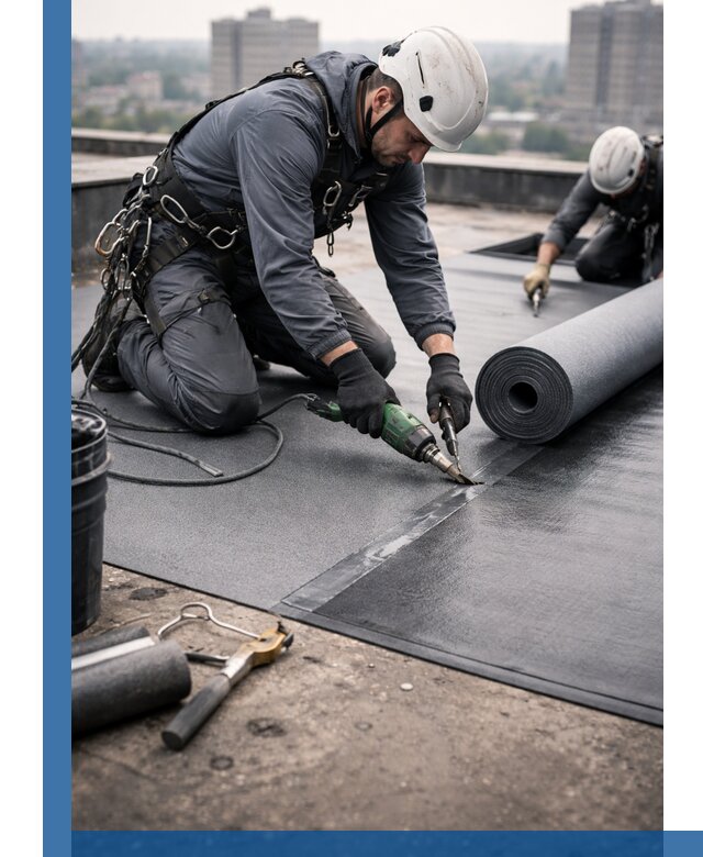 Ремонт мягкой кровли в Кольчугине с выездом промальпинистов