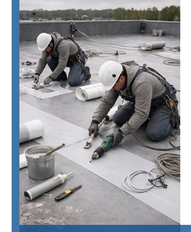 Ремонт мембранной кровли в Кольчугине качественно и с гарантией