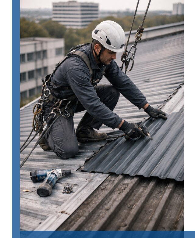 Ремонт профнастила на кровле в Кольчугине, работы под ключ