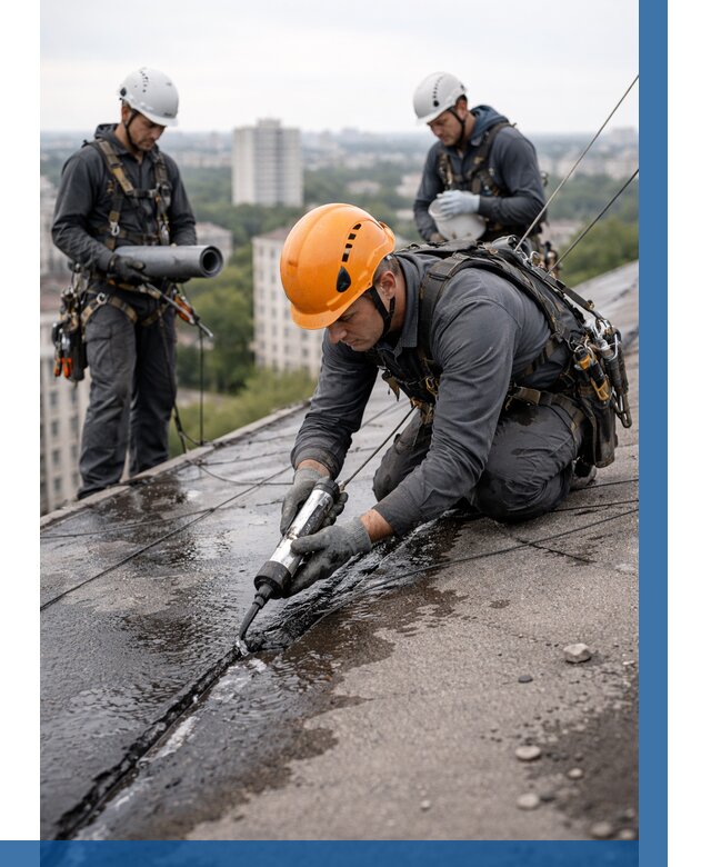 Устранение протечек кровли в Кольчугине от 12205 р. | ВЫСОТНИК-Кль