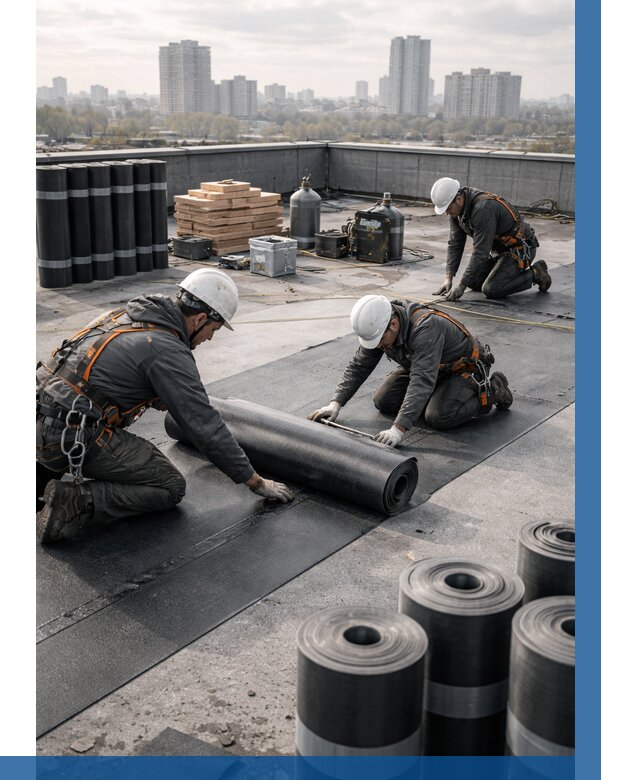 Монтаж мягкой кровли под ключ в Кольчугине от 458 р. | ВЫСОТНИК-Кль