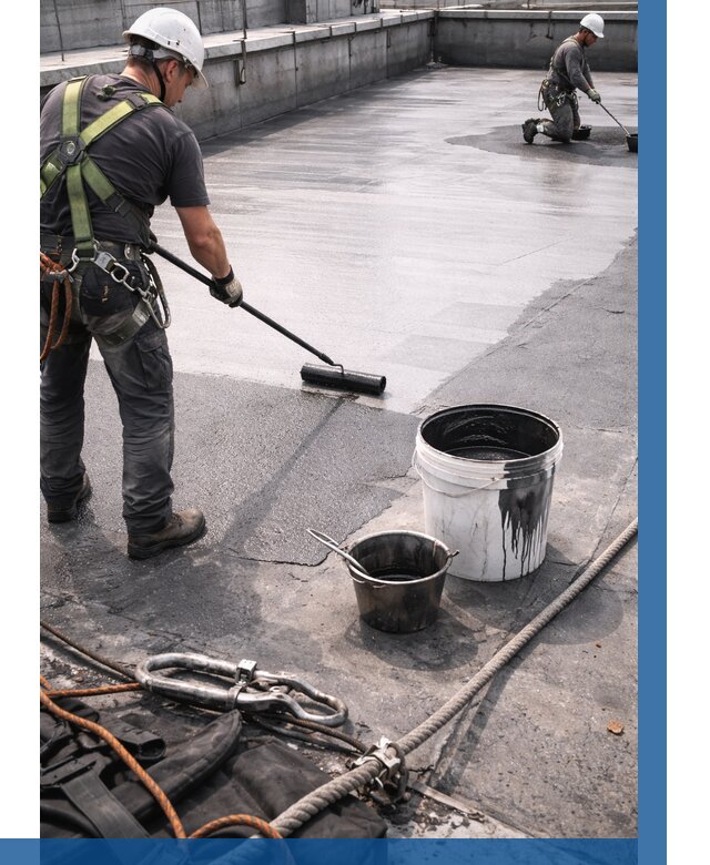 Гидроизоляция кровли жидкой резиной в Кольчугине от 509 р. | ВЫСОТНИК-Кль