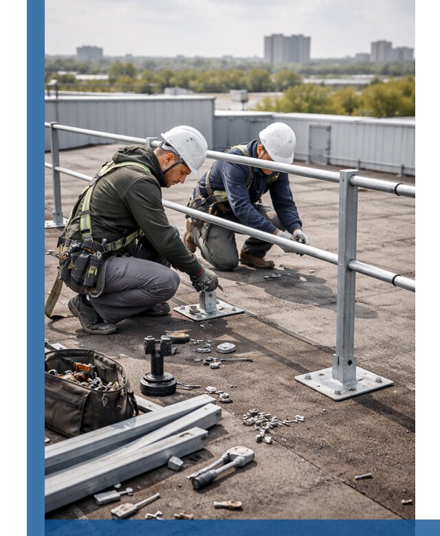 Монтаж кровельного ограждения в Кольчугине под ключ с гарантией