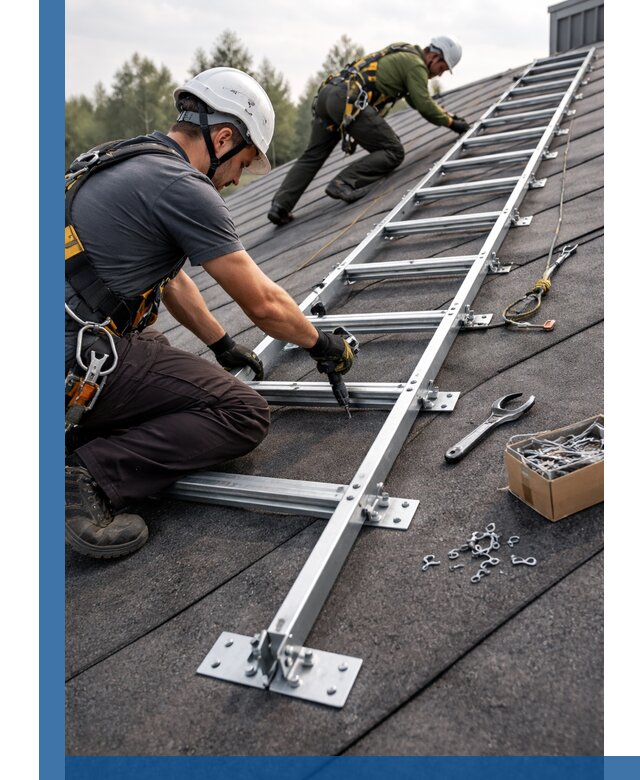 Профессиональный монтаж кровельной лестницы в Кольчугине под ключ