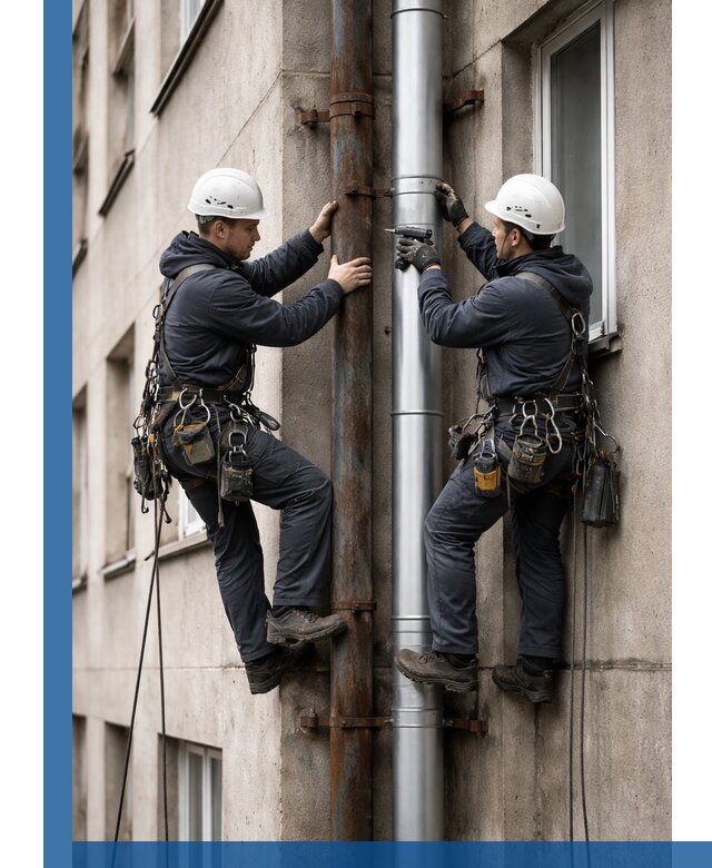 Замена водосточных труб в Кольчугине: монтаж и демонтаж под ключ