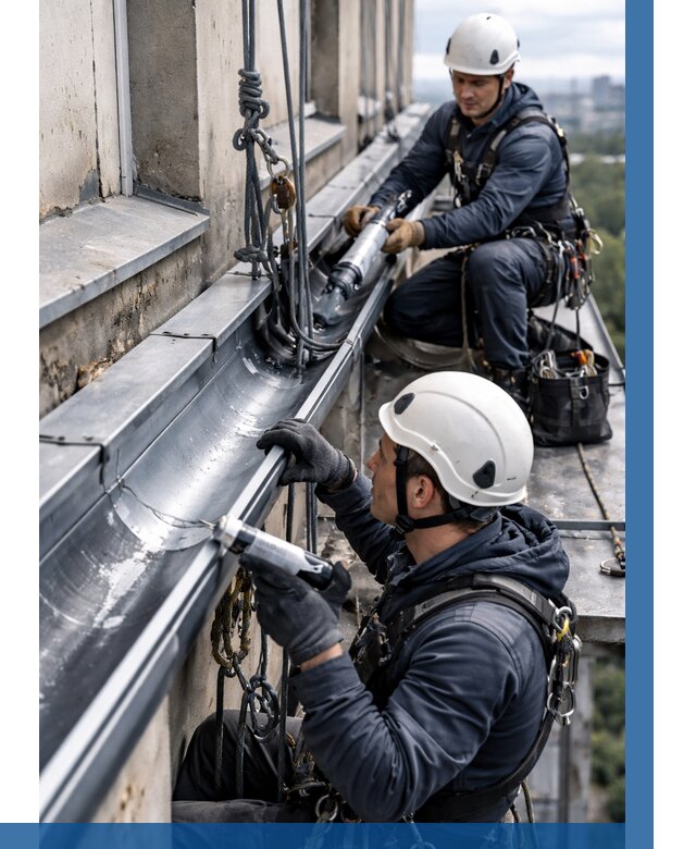 Ремонт водосточных желобов в Кольчугине от 6611 р. | ВЫСОТНИК-Кль