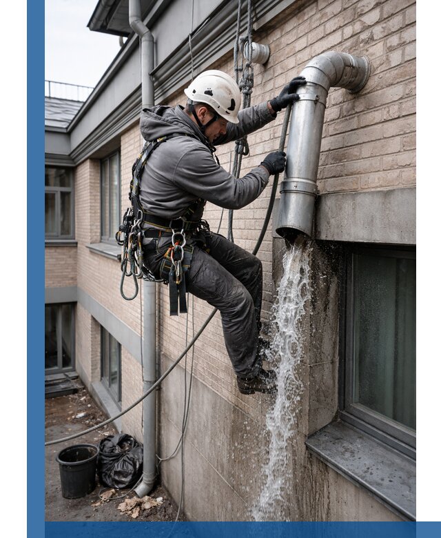 Профессиональная прочистка водосточных труб в Кольчугине с гарантией