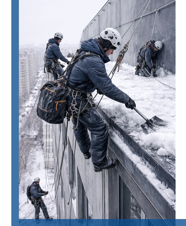 Абонентское обслуживание кровли зимой в Кольчугине регулярный уход