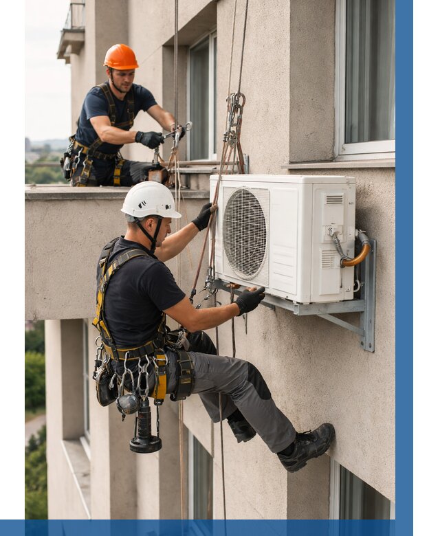 Монтаж внешнего блока кондиционера в Кольчугине от 6611 р. | ВЫСОТНИК-Кль