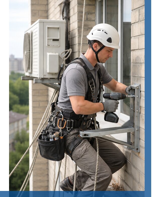 Установка кронштейнов кондиционера в Кольчугине от 3560 р. | ВЫСОТНИК-Кль