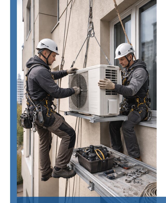 Перенос внешнего блока кондиционера в Кольчугине с монтажом и крепежом