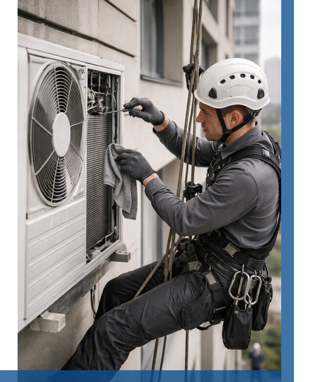 Обслуживание внешнего блока кондиционера в Кольчугине от 2746 р.ВЫСОТНИК-Кль