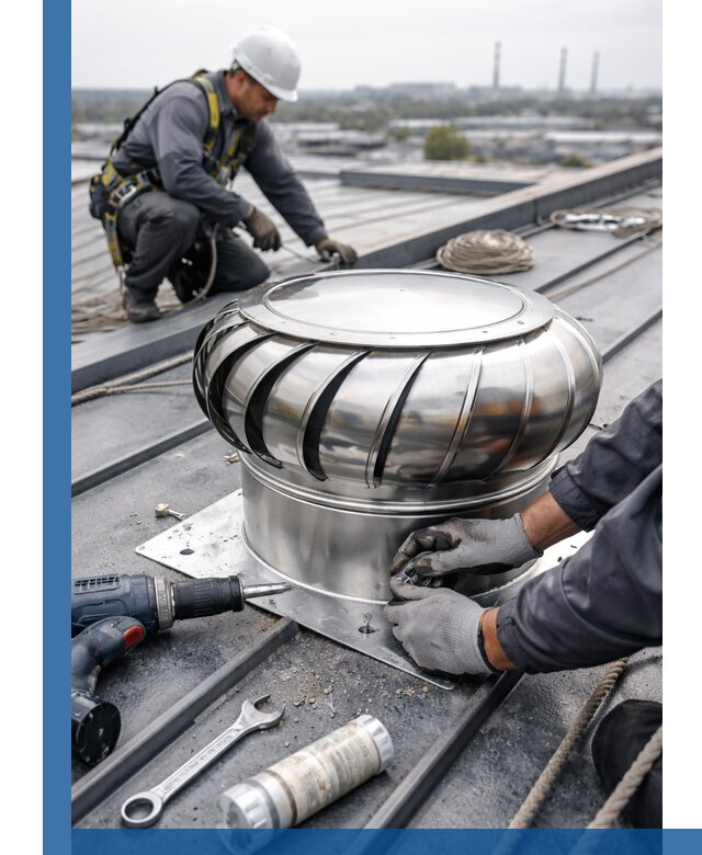 Установка дефлекторов на кровле в Кольчугине профессионально