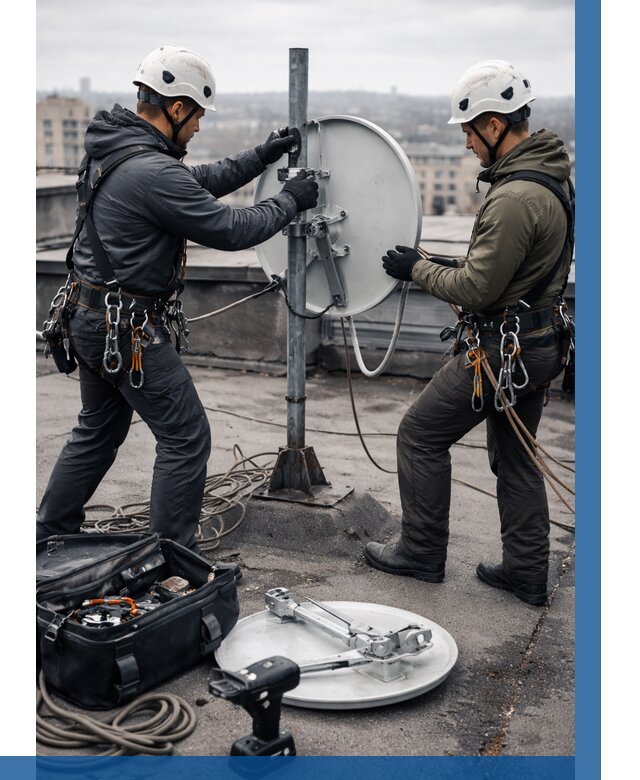 Демонтаж антенн на крыше в Кольчугине от 4577 р. | ВЫСОТНИК-Кль