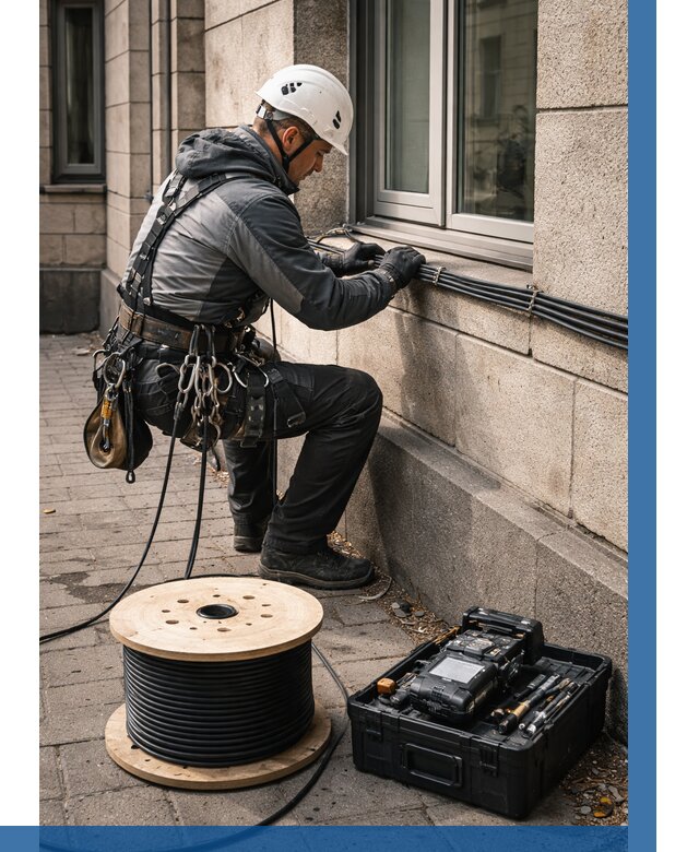 Прокладка оптоволоконного кабеля в Кольчугине от 814 р. | ВЫСОТНИК-Кль