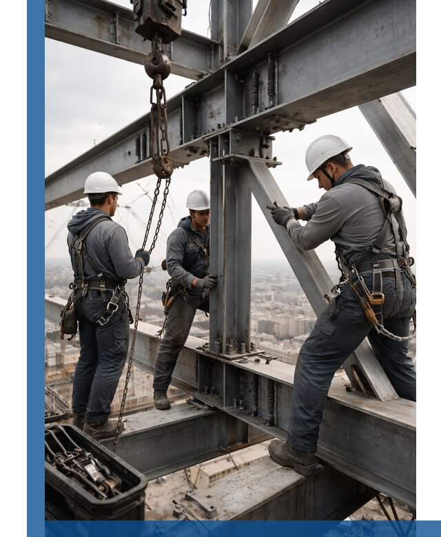 Профессиональный монтаж металлоконструкций на высоте в Кольчугине