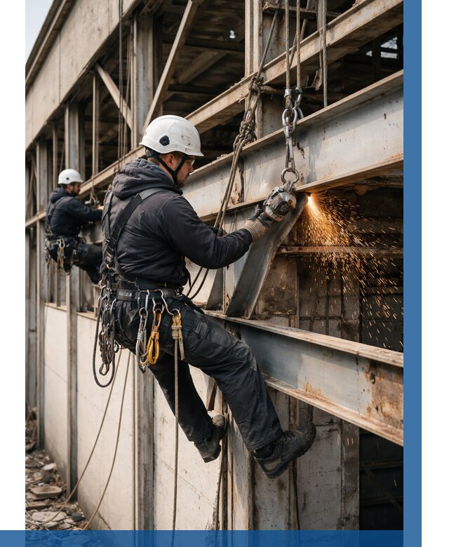 Демонтаж металлоконструкций на высоте в Кольчугине от 6611р. |ВЫСОТНИК-Кль