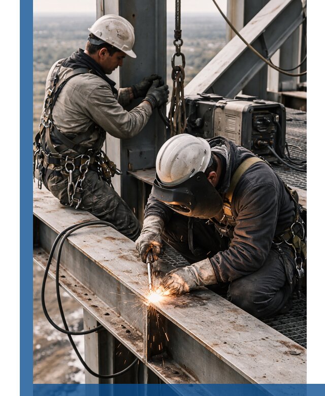 Высотные сварочные работы в Кольчугине для промышленных объектов