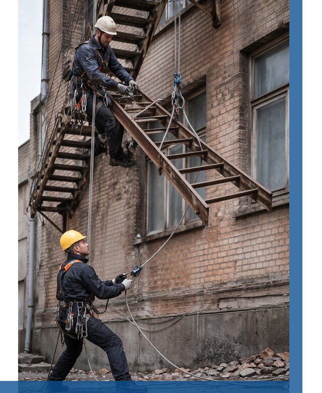 Демонтаж пожарной лестницы в Кольчугине от 12205 р. | ВЫСОТНИК-Кль