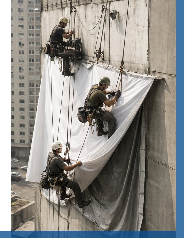 Замена баннерного полотна в Кольчугине от 6611 р. | ВЫСОТНИК-Кль—заказать