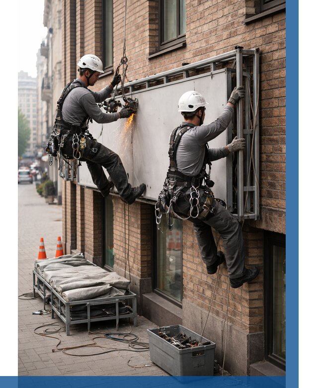 Демонтаж рекламной вывески в Кольчугине от 6611 р. | ВЫСОТНИК-Кль