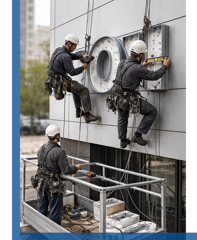 Профессиональный монтаж световых букв в Кольчугине под ключ